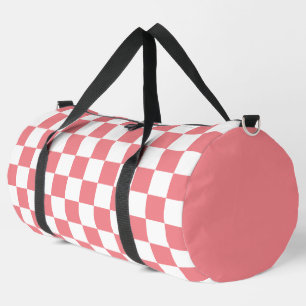 Sac De Sport Motif rose et blanc À damiers
