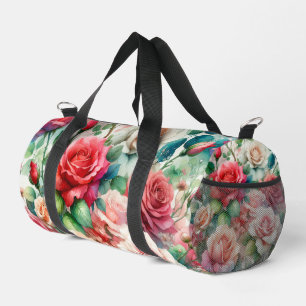 Sac De Sport Motif Rose Fantaisiste