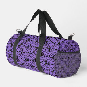 Sac De Sport Motif sans couture de fleurs noires violettes