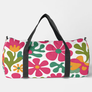 Sac De Sport Motif sans couture floral rétro rose