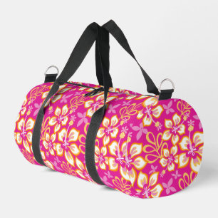 Sac De Sport Motif SURF JUNGLE EN ROSE CHAUDE