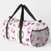 Sac De Sport Motif tropical, Flamants roses, pastèques, Fleurs (Coin droit)