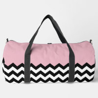Motif Zigzag noir et blanc, Chevron, rose