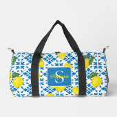 Sac De Sport Name Monogram French Country Tile Lemons Pattern (Recto)
