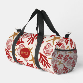 Sac De Sport Nautical Shell Print Gym & Travel Bag