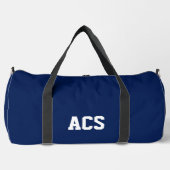 Sac De Sport Navy Blue and White School Colors with Letters (Recto)
