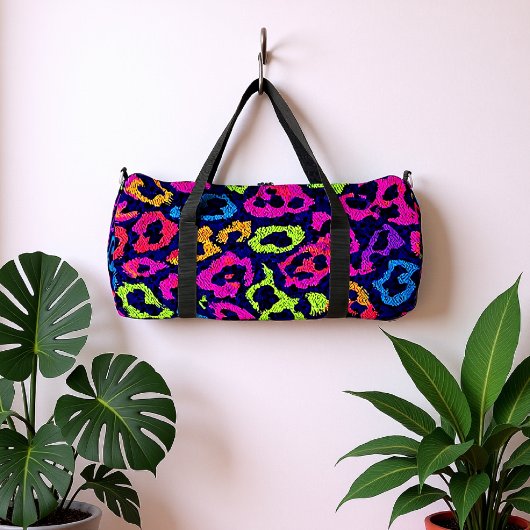 Sac De Sport Neon Pop Art Leopard Print