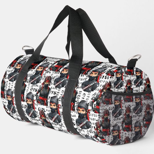 Sac De Sport Ninja Girls Anime With Text Pattern Design