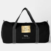 Sac De Sport Noir blanc logo entreprise nom monogramme (Recto)