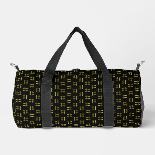 Sac De Sport Noir & Jaune Petit (Recto)