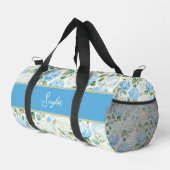 Sac De Sport Nom Aquarelle Hydrangea Bleue (Coin droit)
