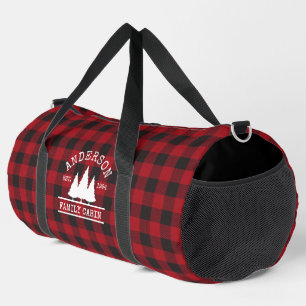 Sac De Sport Nom de famille Cabine Red Buffalo Plaid