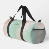 Sac De Sport Nom de script dégradé rose vert pastel féminin (Coin droit)
