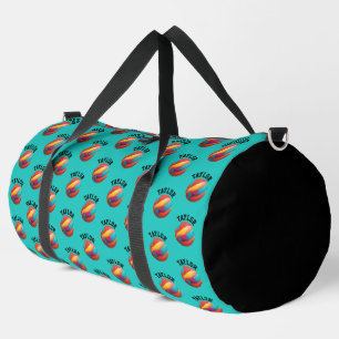 Sac De Sport Nom de sport de basket-ball coloré turquoise tenda
