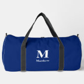 Sac De Sport Nom du monogramme personnalisé bleu (Recto)