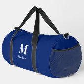Sac De Sport Nom du monogramme personnalisé bleu (Coin droit)