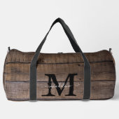Sac De Sport Nom du script de monogramme Brown rustique personn (Recto)
