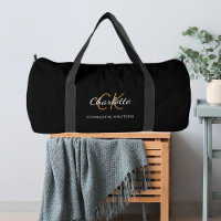 Nom initial du monogramme en or noir