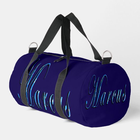 Sac De Sport Nom Marcus Bleu, (Coin gauche)
