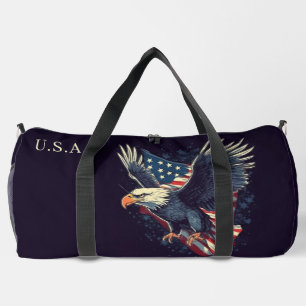 Sac De Sport Nom personnalisé Aigle américaine