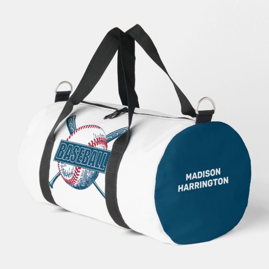 Sac De Sport Nom personnalisé Baseball (Coin gauche)