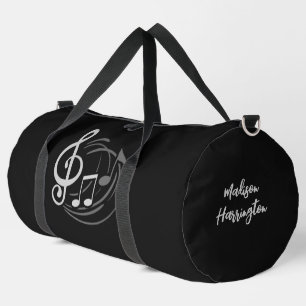 Sac De Sport Nom personnalisé des notes de musique