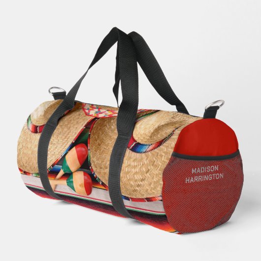Sac De Sport Nom personnalisé Éléments mexicains (Coin droit)