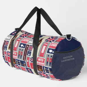Sac De Sport Nom personnalisé icônes Londres Royaume-Uni
