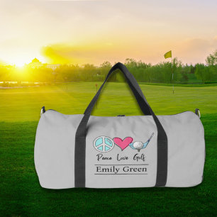 Sac De Sport Nom personnalisé Maman Paix Amour Golf Femme Golfe