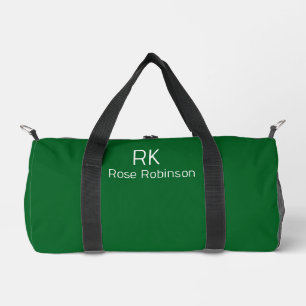 Sac De Sport Nom personnalisé Minimal Classic Élégant Vert