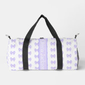 Sac De Sport Nom personnalisé moderne Ruban blanc violet (Recto)