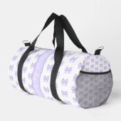 Sac De Sport Nom personnalisé moderne Ruban blanc violet (Coin droit)