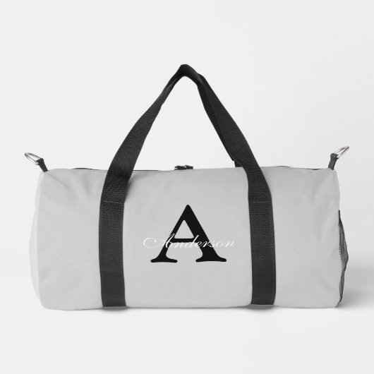 Sac De Sport Nom personnalisé Monogram Arrière - plan argent (Recto)