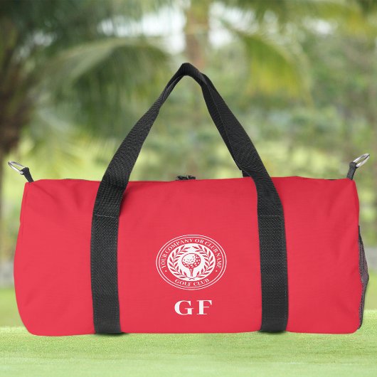 Sac De Sport Nom personnalisé Monogramme classique Rouge