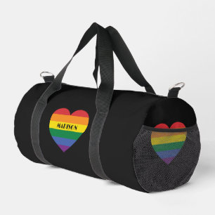 Sac De Sport Nom personnalisé Rainbow Love