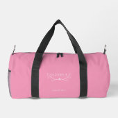 Sac De Sport Nom personnalisé rose pâle "Ballet Everyday" (Verso)