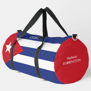 Sac De Sport Nom personnalisé & Texte Cuba Indicateur