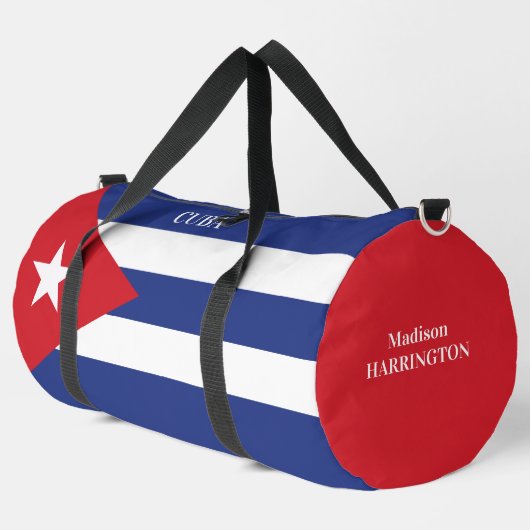 Sac De Sport Nom personnalisé & Texte Cuba Indicateur (Coin gauche)