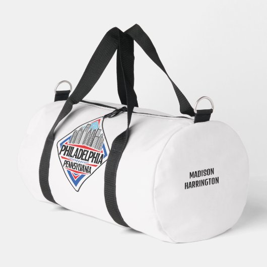 Sac De Sport Nom personnalisé / Texte Philadelphie Pennsylvanie (Coin gauche)