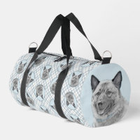 Norvégien Elkhound Peinture Cute Original Chien Ar