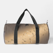 Sac De Sport Notes musicales dans le Brown doré lunaire (Verso)