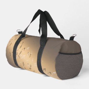 Sac De Sport Notes musicales dans le Brown doré lunaire