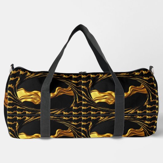 Sac De Sport Opulent Swirl Liquid Gold Black Monochrome Christi (Recto)