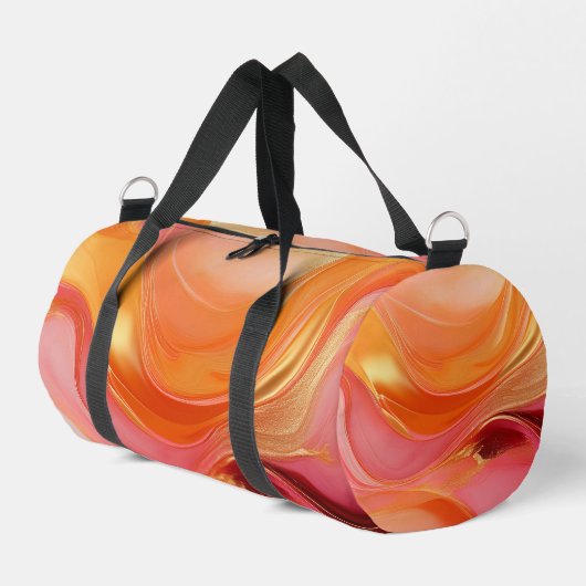 Sac De Sport Orange moderne rose et or Abstrait luxe- (Coin gauche)