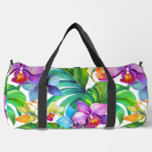 Sac De Sport Orchidée Violette Voyage Tropical Blanc (Recto)