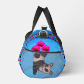 Sac De Sport Ours Panda Cute Jongeant Fleurs Roses (Droite)