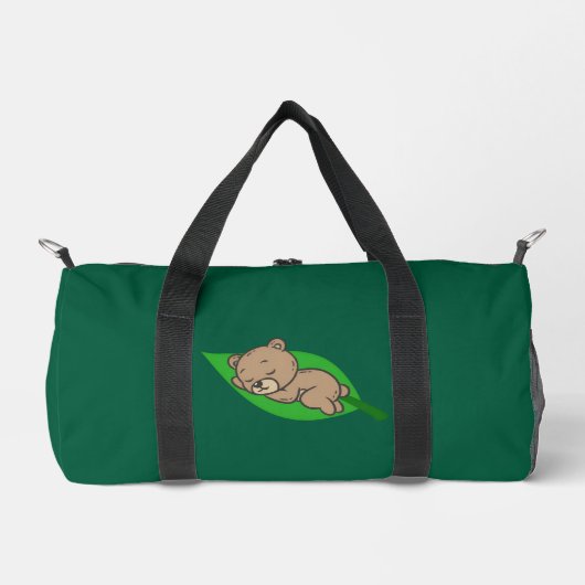 Sac De Sport Ours sur une petite feuille (Recto)
