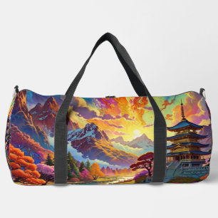 Sac De Sport Pagode et paysage coloré