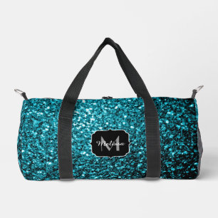 Sac De Sport Paillettes de faux brillant bleu aqua Monogramme