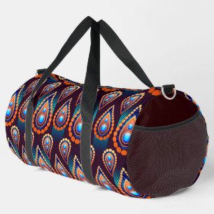 Sac De Sport Paisley Comme Motif de bijoux coloré